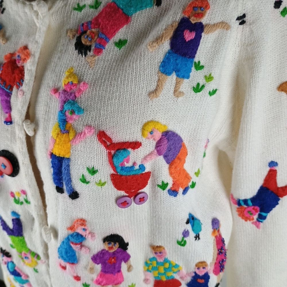 Vintage Michael Simon Outdoor Activities Women’s Small Cardigan Sweater - Picture 4 of 16